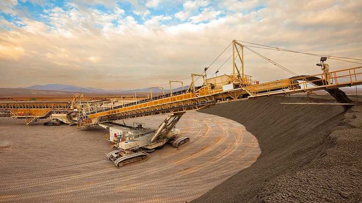 Heavy machinery in a mining pit