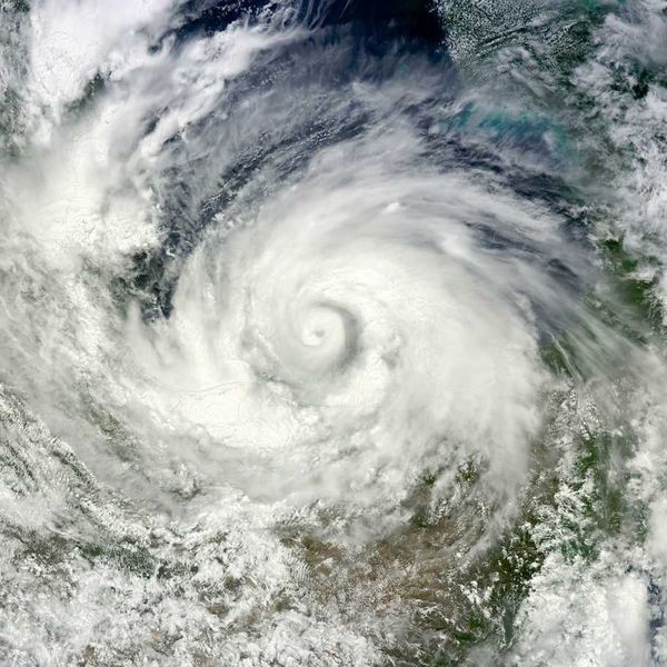 Hurricane satellite view