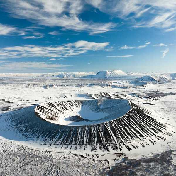 Iceland's snowy, icy, landscape