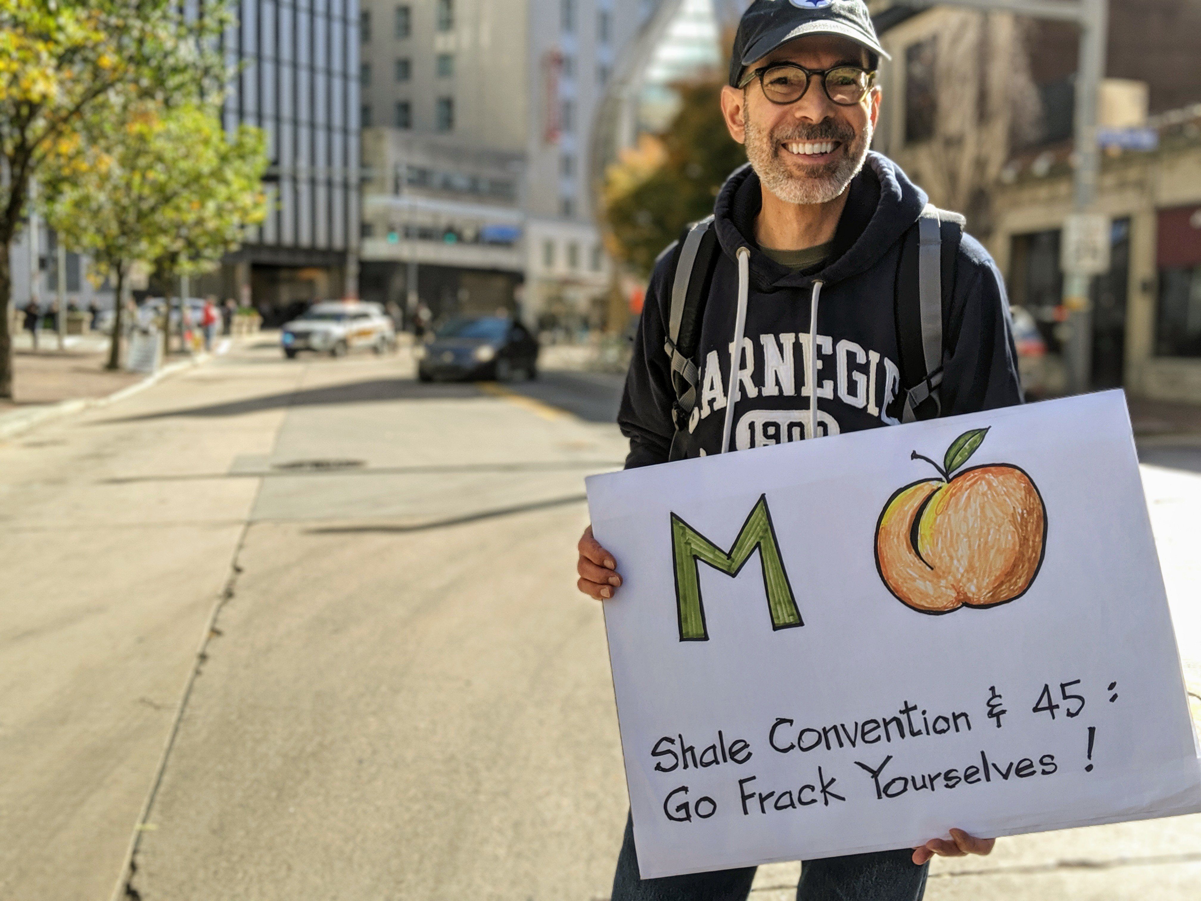 Union workers and tribal leaders protest Trump’s support of fracking in Pennsylvania