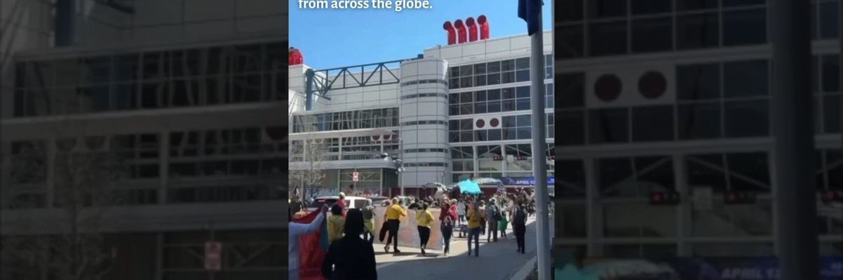 Community activists plead to be heard through “closed doors” outside nation’s top energy conference