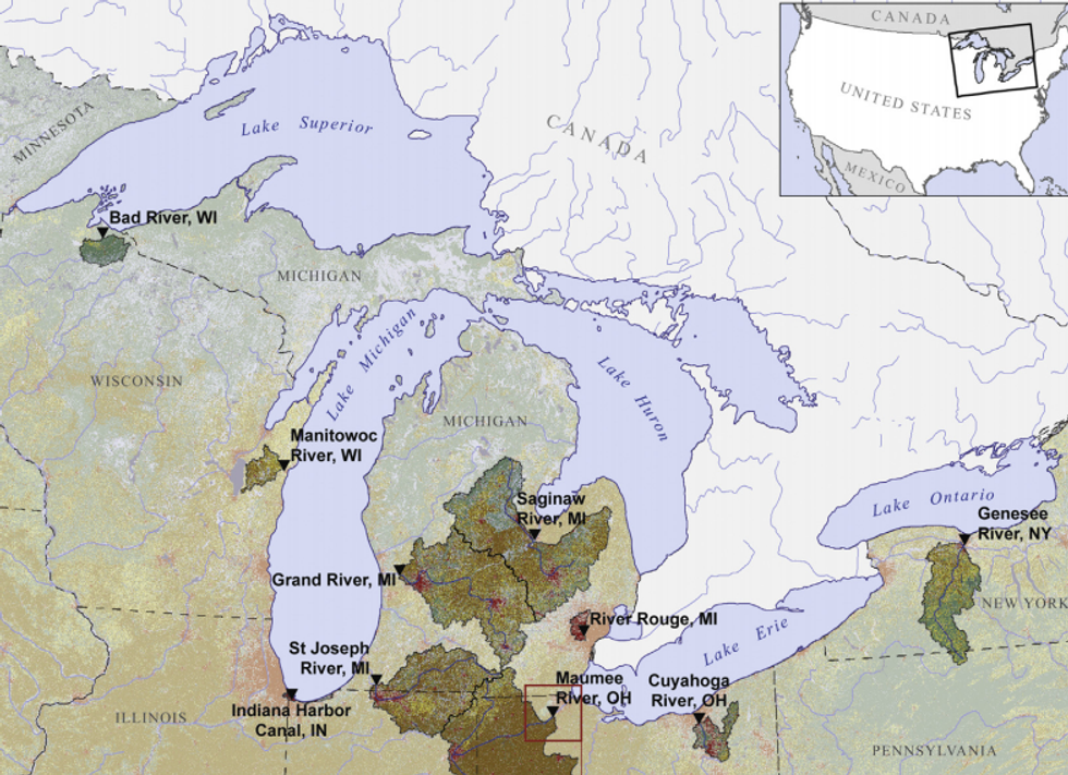 Controversial insecticides pervasive in Great Lakes tributaries