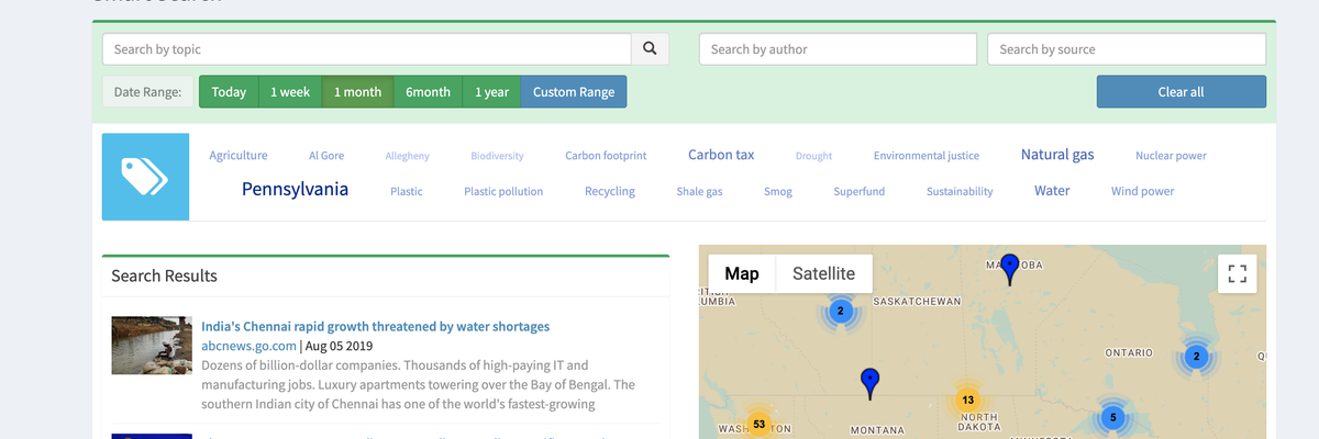 New way to find relevant news on our environment and health