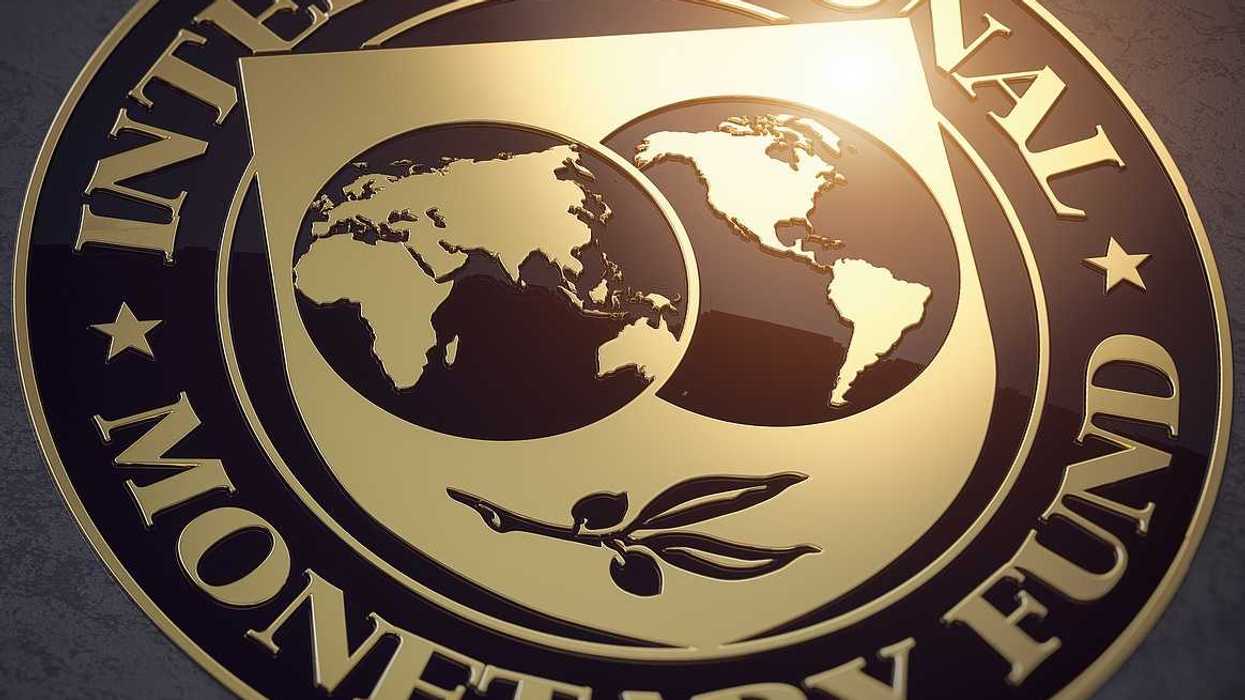 IMF International Monetary Fund logo. 3d illustration