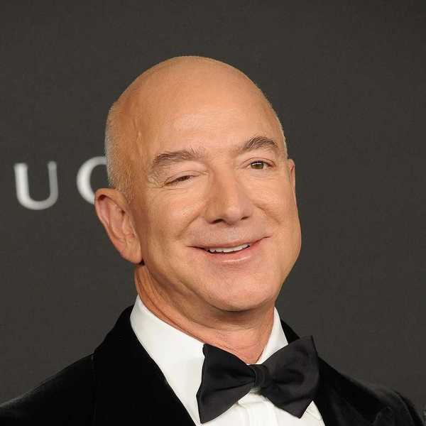 Jeff Bezos dressed in a tuxedo headshot