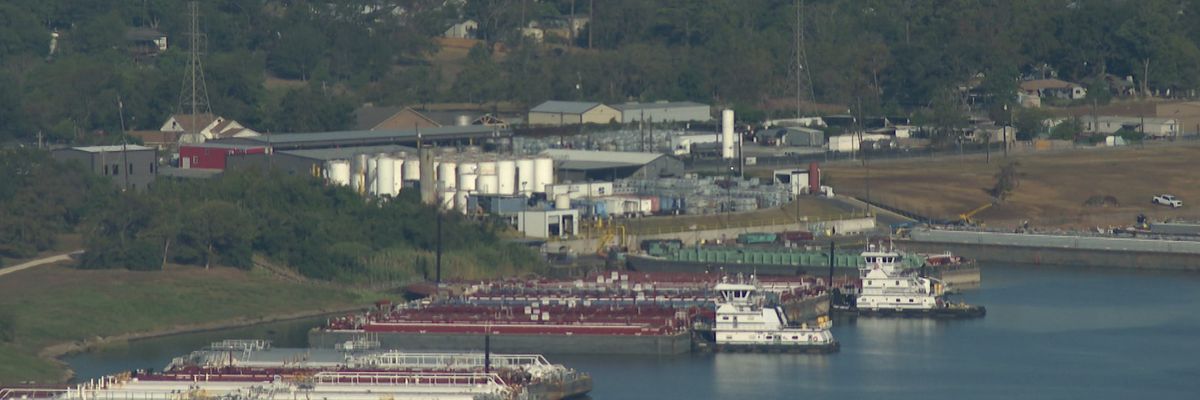 K-Solv, a barge-cleaning and chemical distribution facility in the southeastern corner of Channelview, Texas.