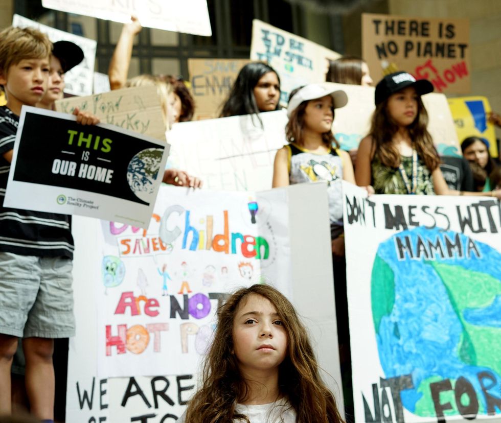 kids climate change protest