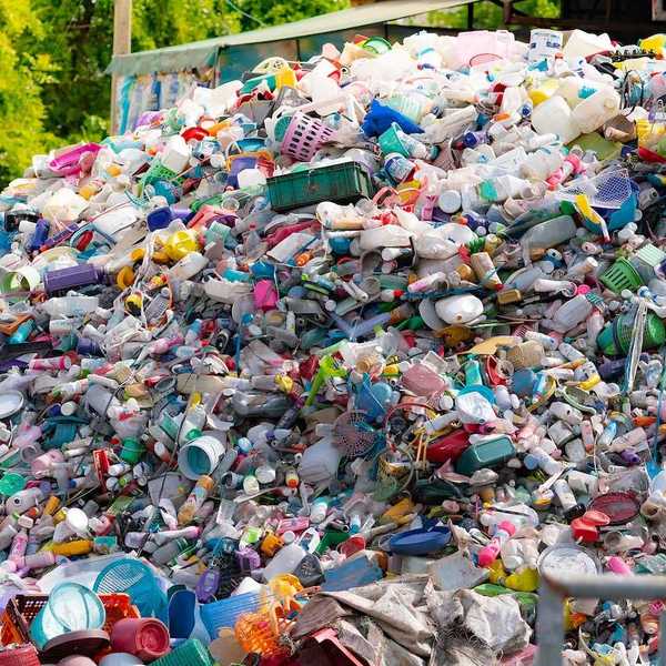 Large pile of plastic in Thailand, possibly awaiting recycling