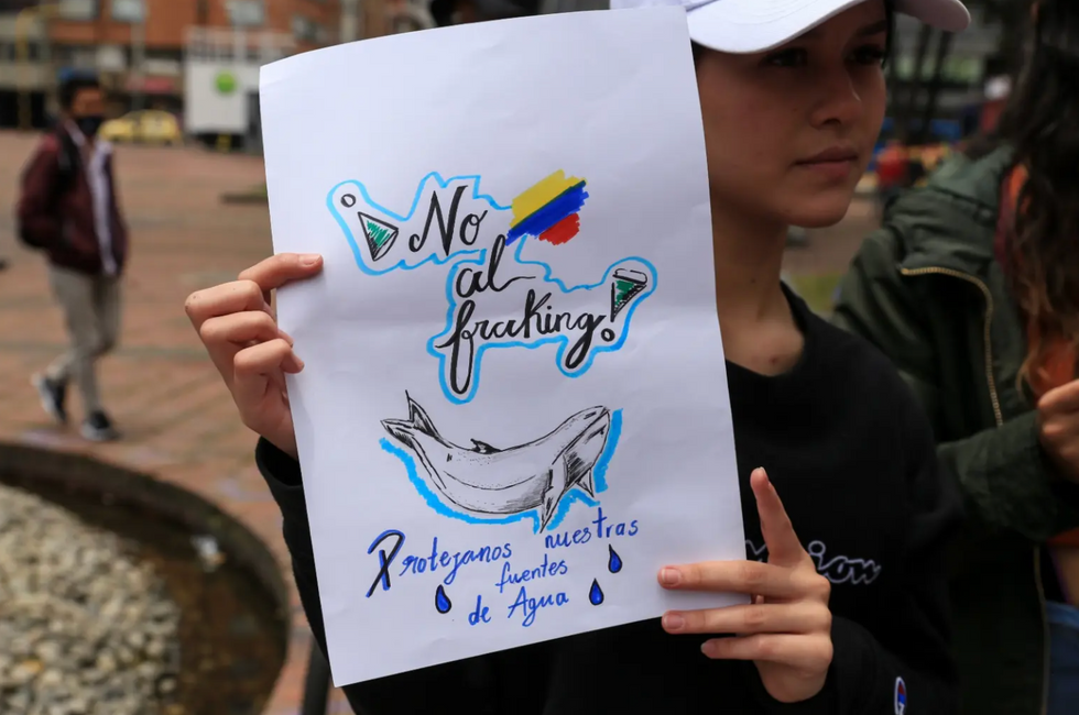 manifestaci\u00f3n contra de fracking Colombia