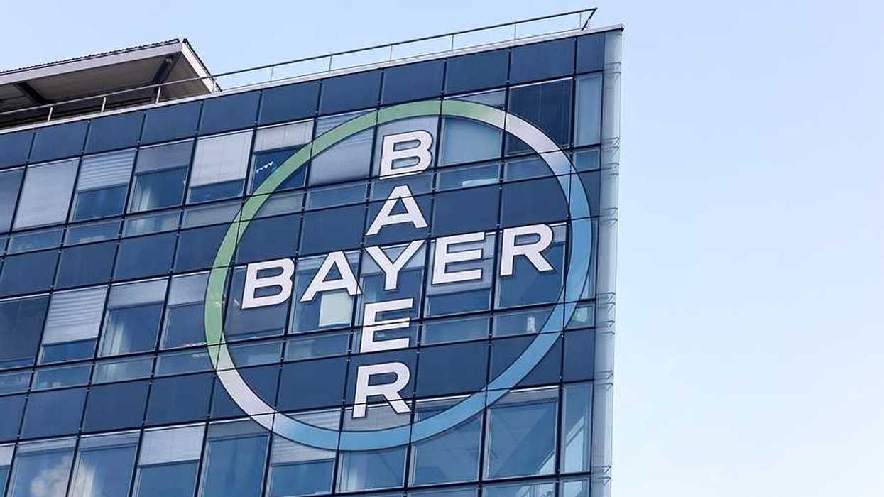 multinational chemical and pharmaceutical company, Bayer building and office in Lyon, France