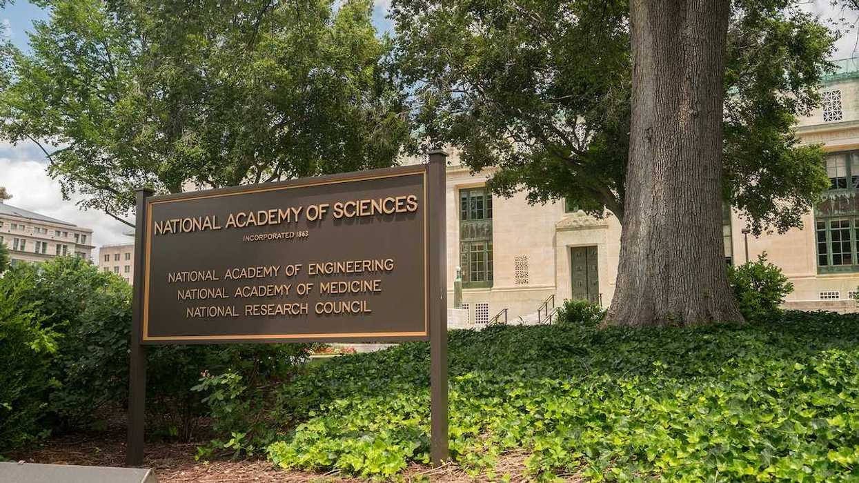 National Academy of Sciences sign outside federal building in Washington DC