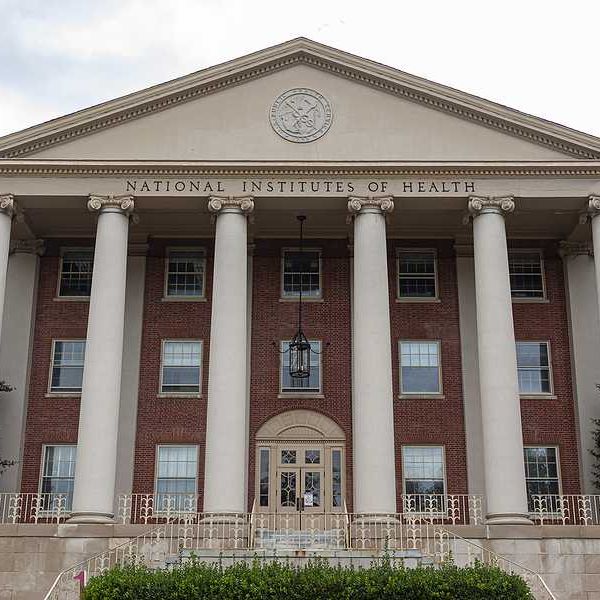 National Institutes of Health (NIH) inside Bethesda campus. U.S. Public Health Service seal