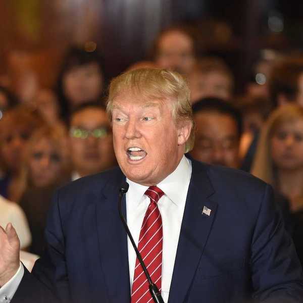 NEW YORK CITY - SEPTEMBER 3 2015: Republican candidate for president Donald Trump announced he had signed a pledge not to run as an independent candidate should he fail to win the party's nomination in 2016.