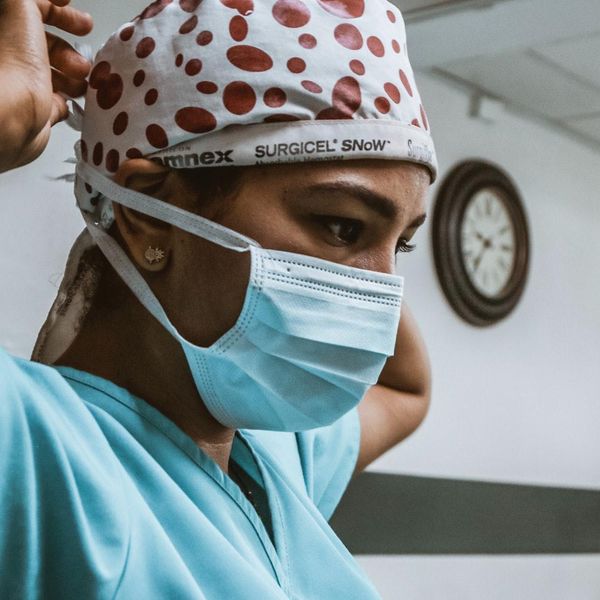 nurses clean water