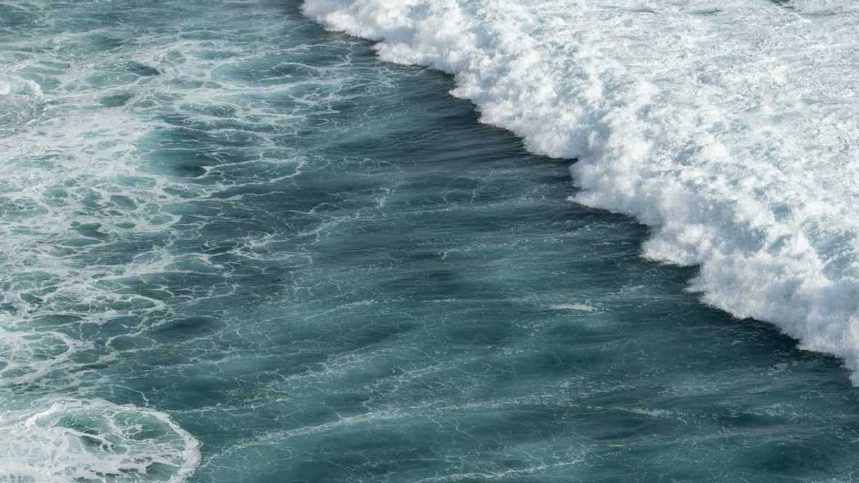 Ocean surf at the beachline