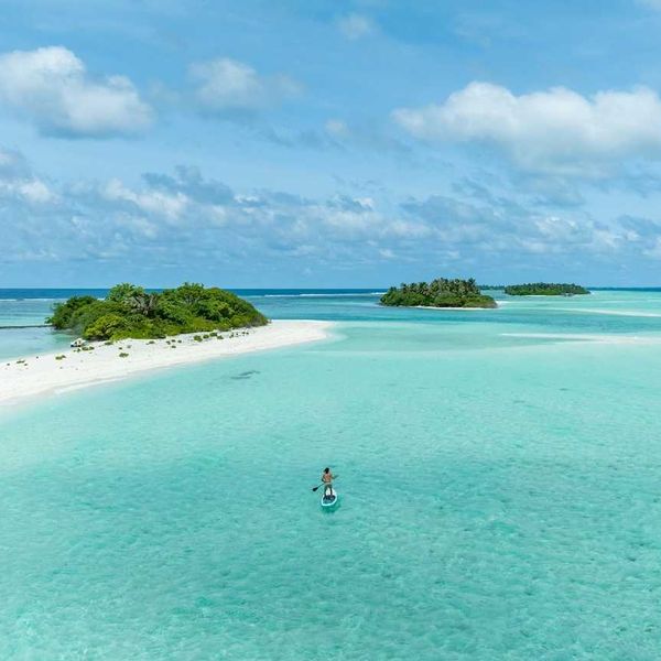 Paddleboarder in Cook Islands