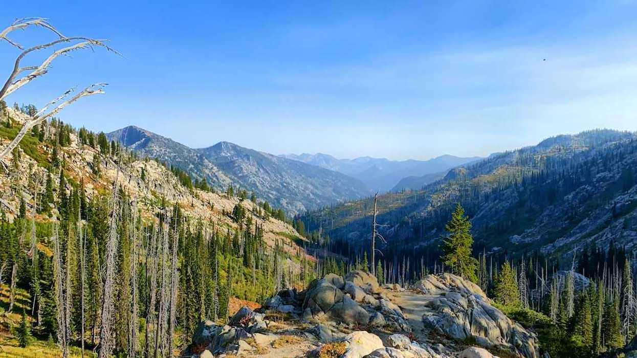Payette National Forest, McCall, Idaho: Trail vista from rocky promontory