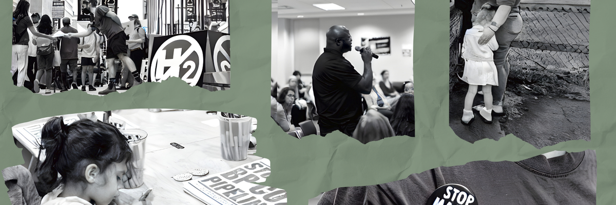 People advocating against the US hydrogen hub build out