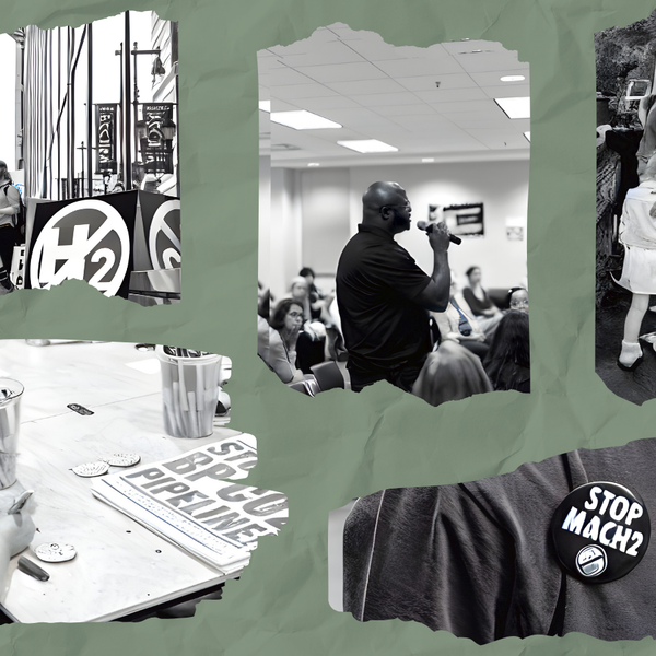 People advocating against the US hydrogen hub build out