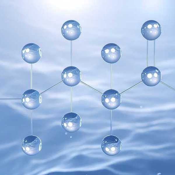 PFAS molecule with carbon and hydrogen atoms connected