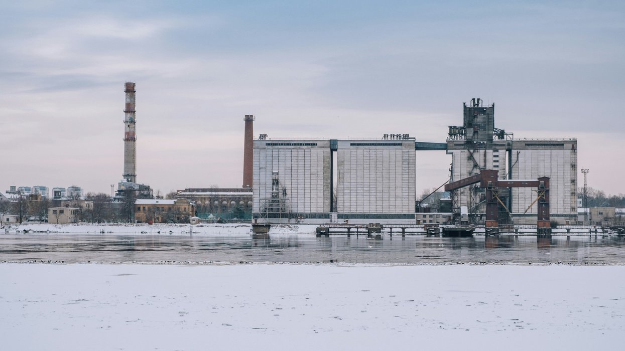photo of white concrete buildings