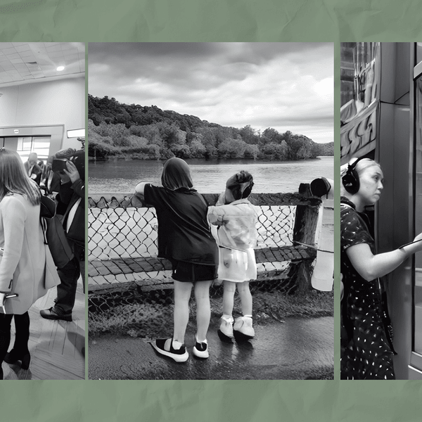 photos of people protesting the hydrogen hub buildout