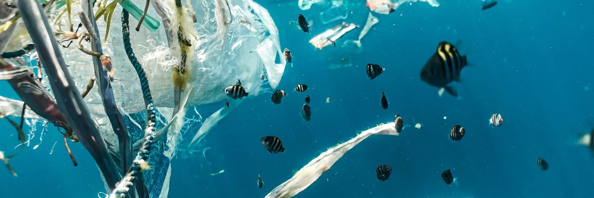 plastic pollution in water