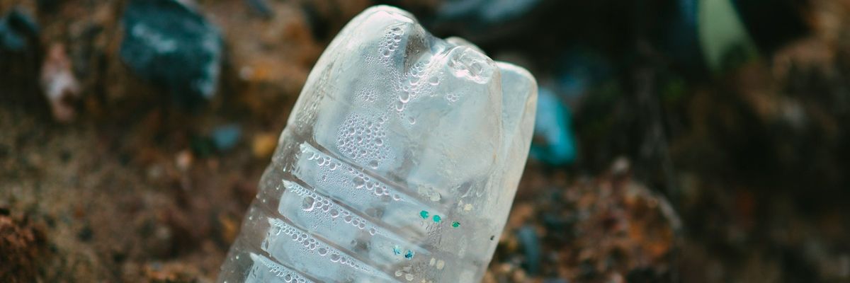 Plastic waste in the soil