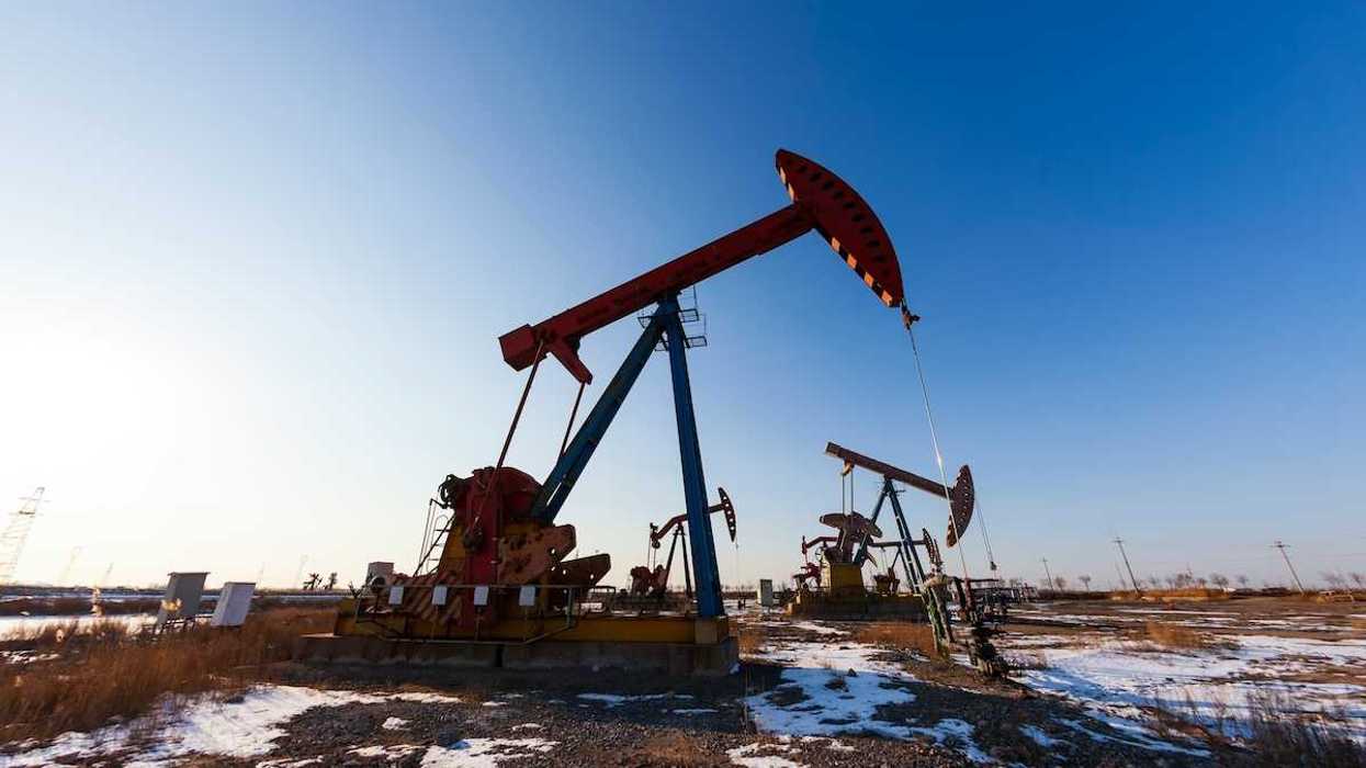 Pumpjacks at work in western oilfields