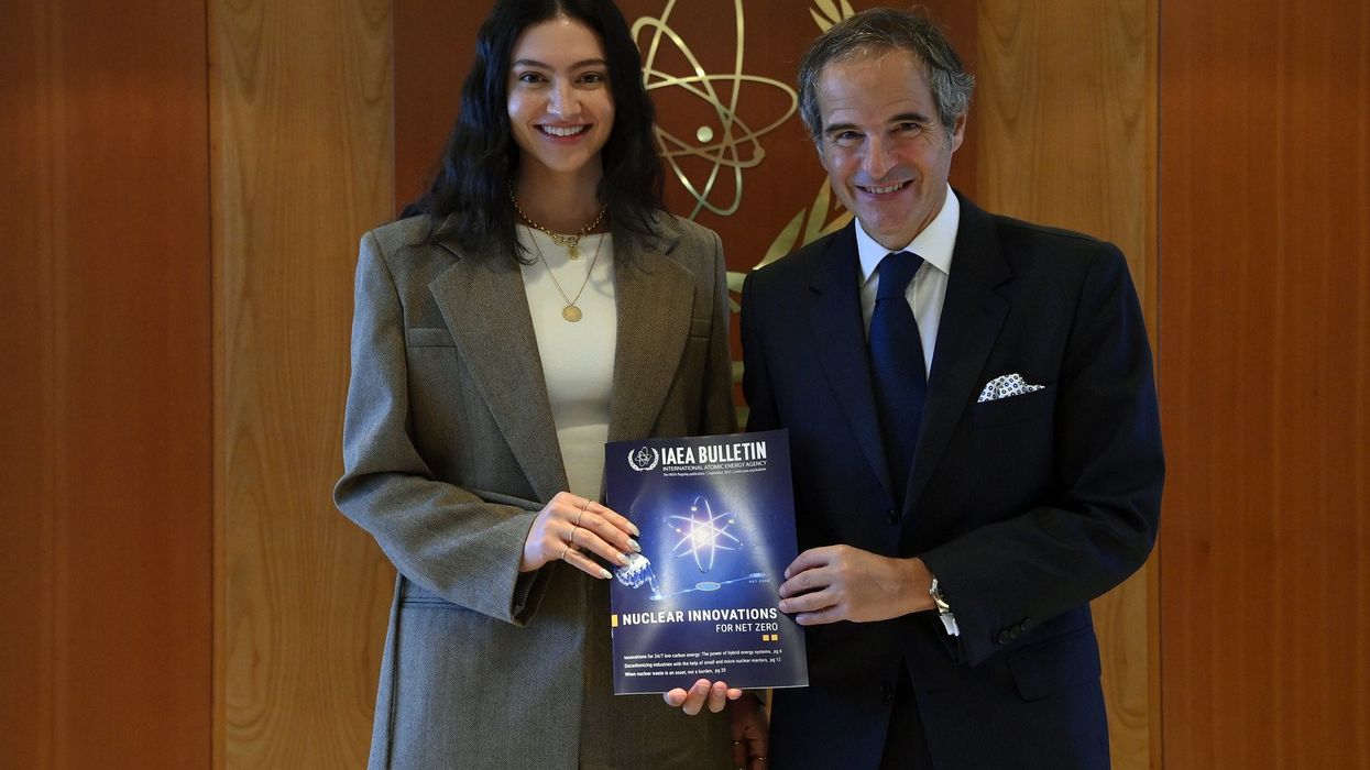 Rafael Mariano Grossi with Nuclear Energy Influencer Isabelle Boemeke