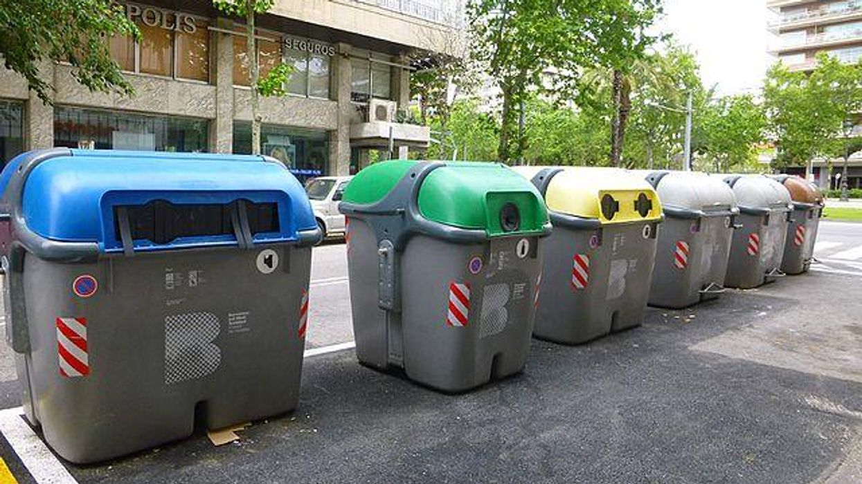 recycling bins spain barcelona