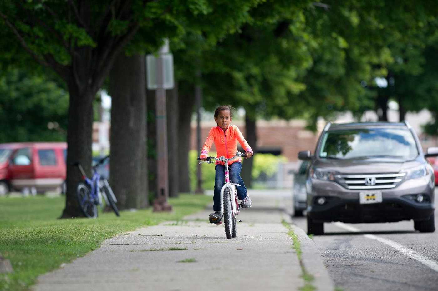 Riding a bike Detroit