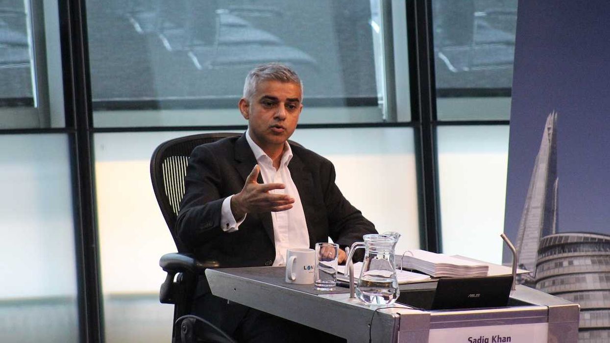 Sadiq Khan, the Mayor of London, appears before the London Assembly in the chamber of City Hall