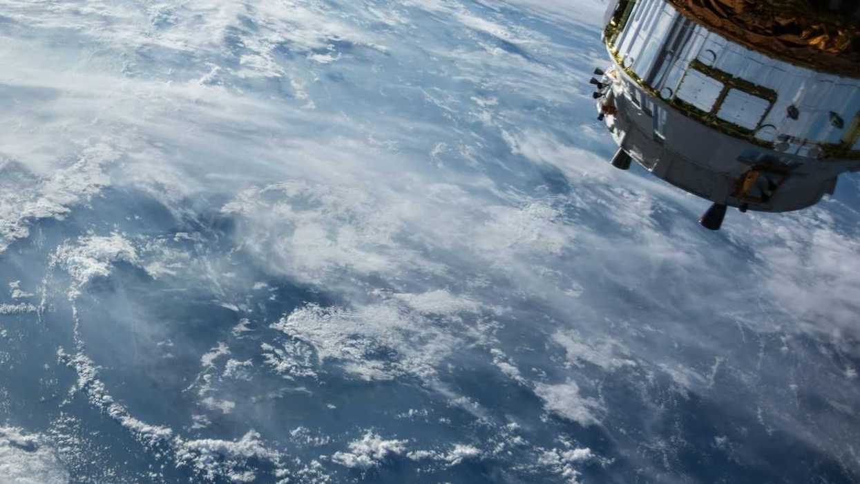 Satellite orbiting Earth