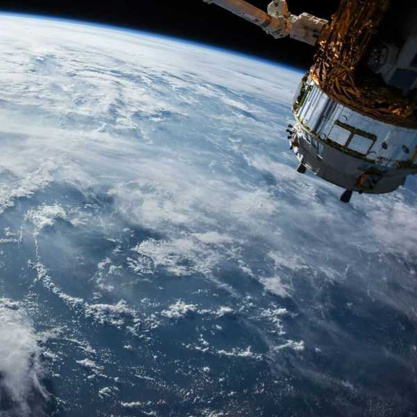 Satellite orbiting Earth