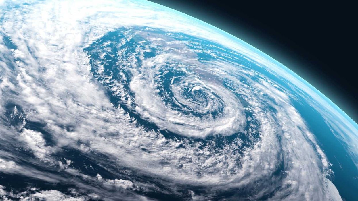 Satellite view of hurricane