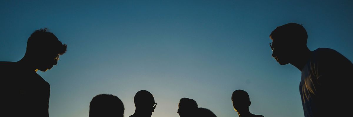 silhouette photo of people