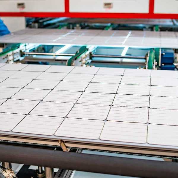 Solar production panels factory.
