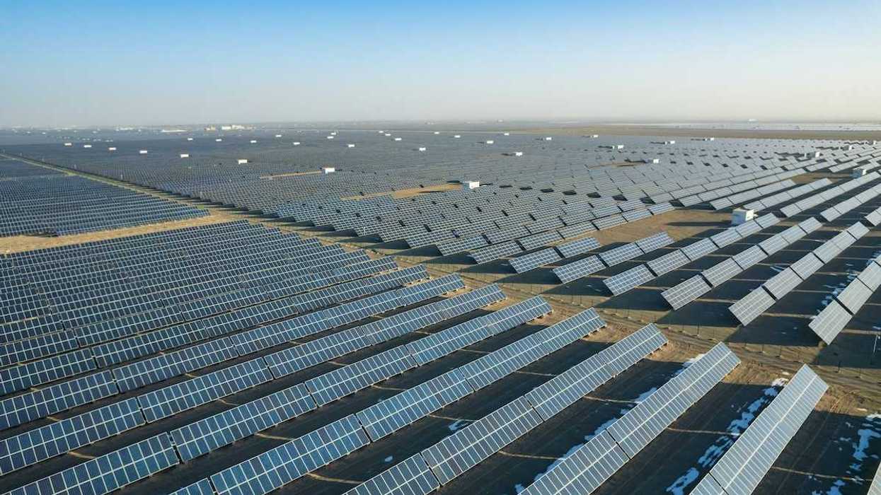 Sprawling solar installation in China