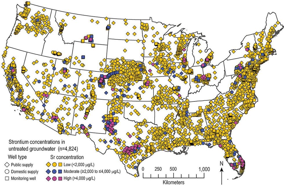 Strontium in drinking water
