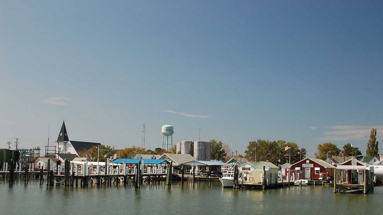 Tangier Island town and docks