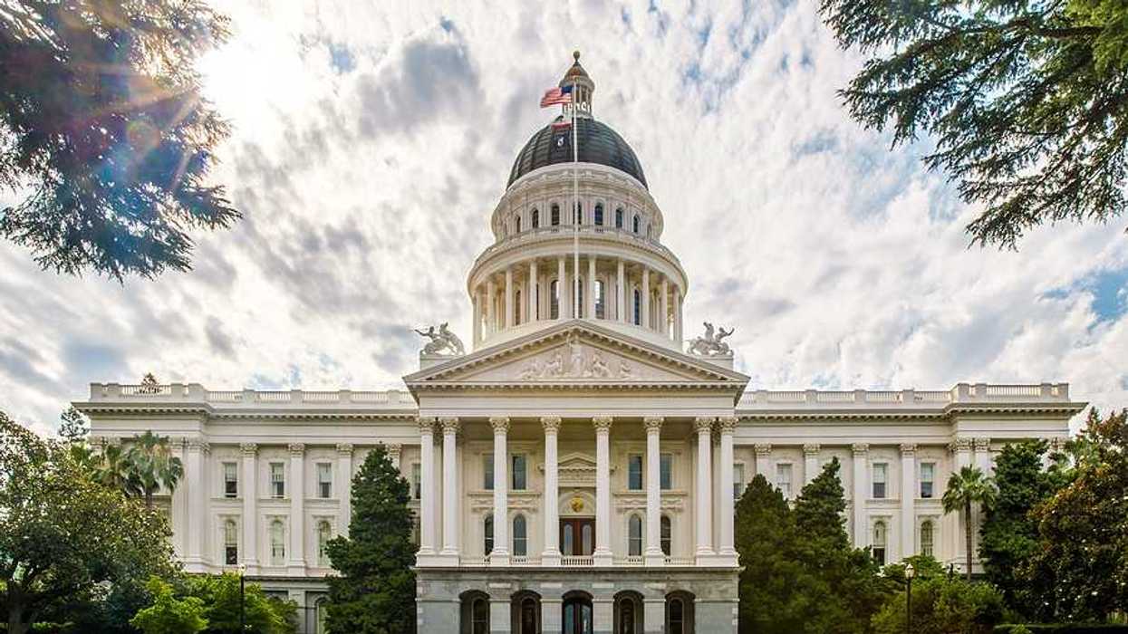 The California State Capitol housing the chambers of the state legislature and the office of the governor in Sacramento California.