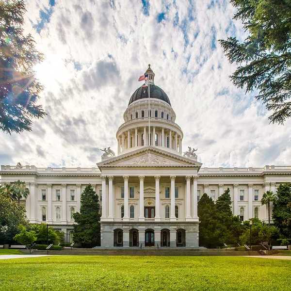 The California State Capitol housing the chambers of the state legislature and the office of the governor in Sacramento California