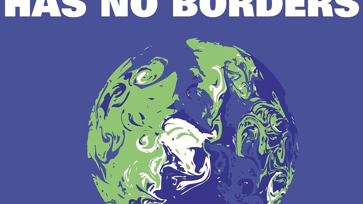 "THE CLIMATE HAS NO BORDERS", illustration