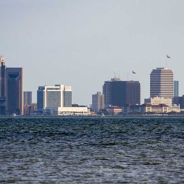 The Corpus Christi, Texas, skyline as taken from Indian Point, Portland, Texas.