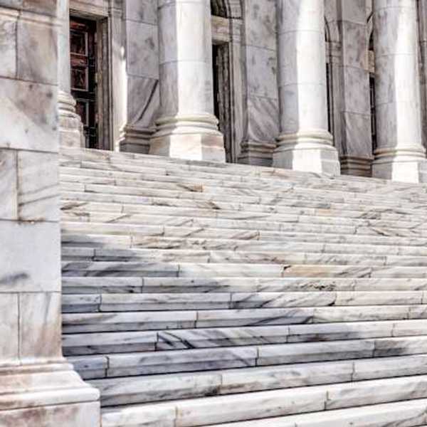 The front steps of the Supreme Court of the US