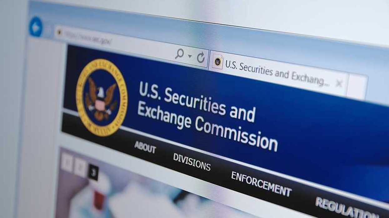 The home page of the U.S. Securities and Exchange Commission