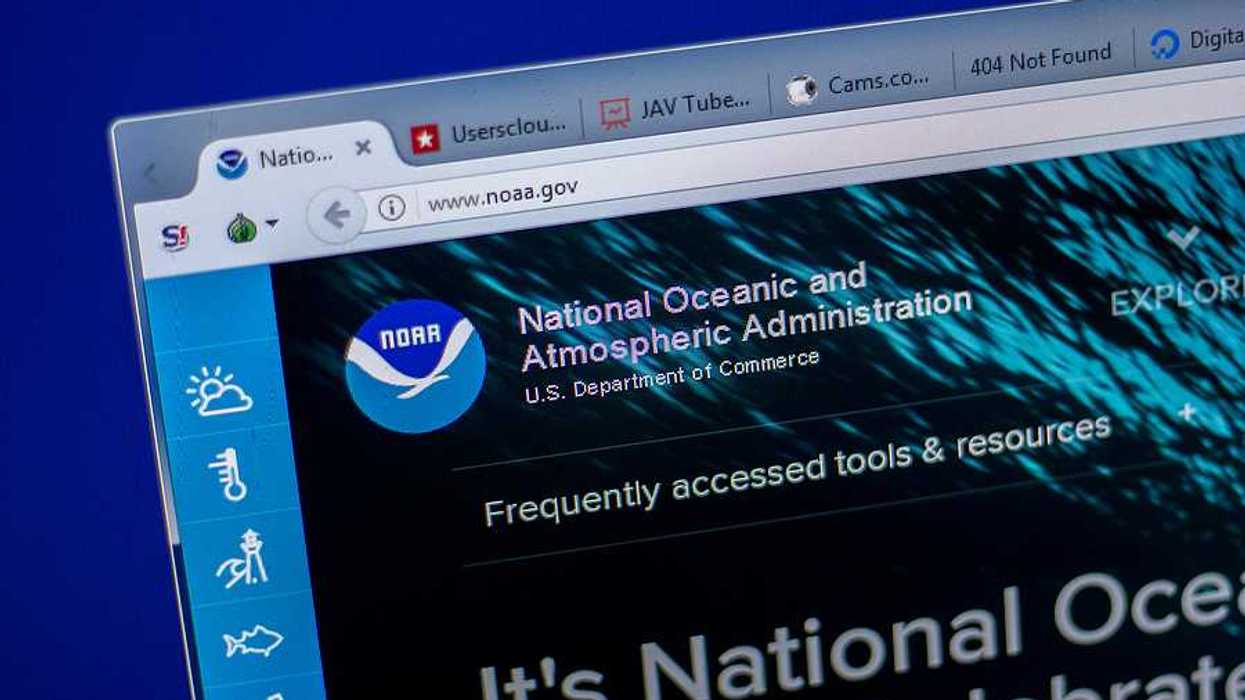 The homepage of the National Oceanic and Atmospheric Administration