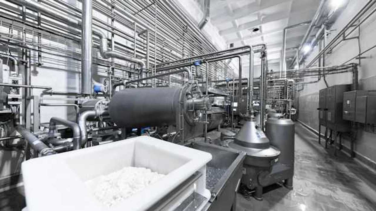 The interior of a factory manufacturing dairy products