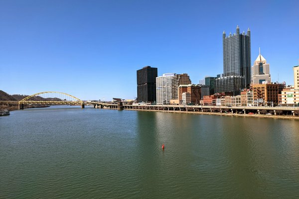 The Monongahela river in Pittsburgh
